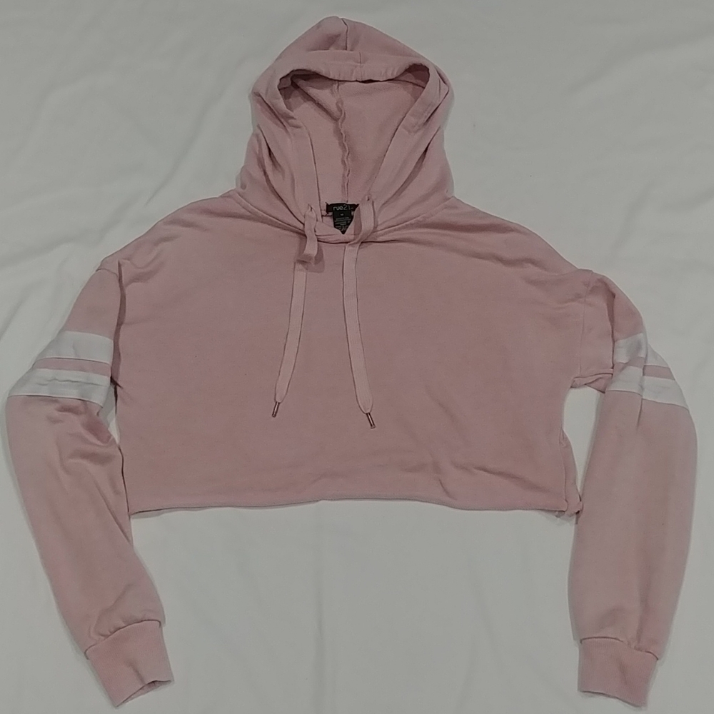 Rue21 blush pink cropped hoodie Lightweight crop sweatshirt athletic Medium